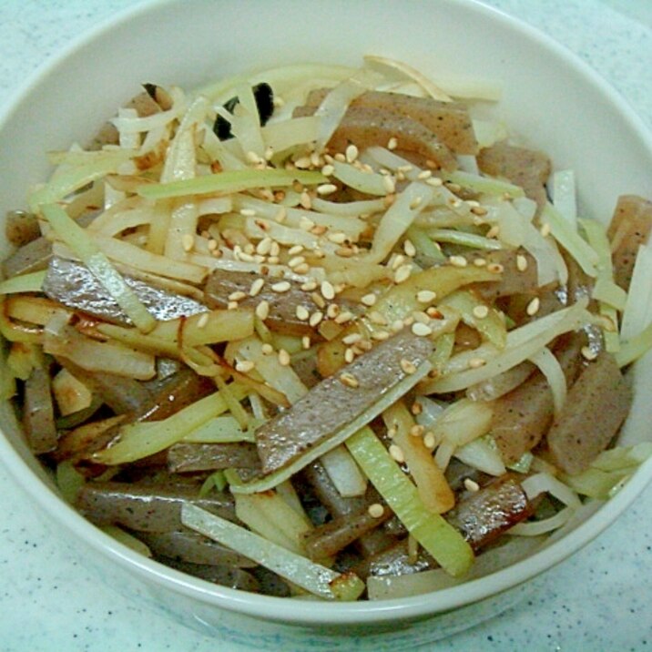蒟蒻と大根の皮の塩きんぴら